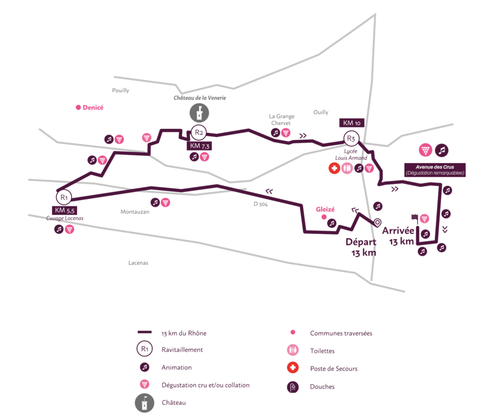 The 13 km of the Rhône - Beaujolais International Marathon