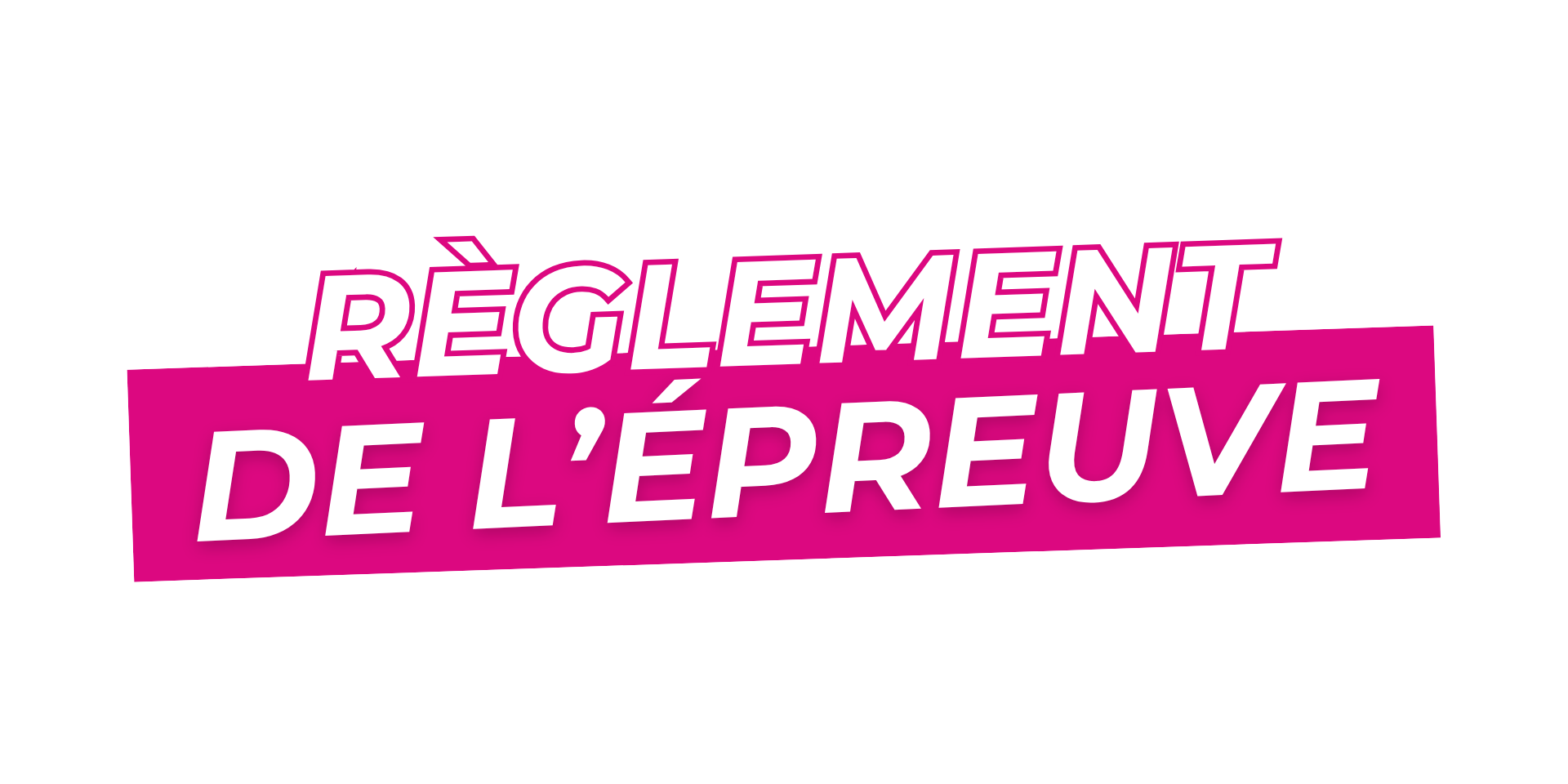 Encart réglement de l'épreuve