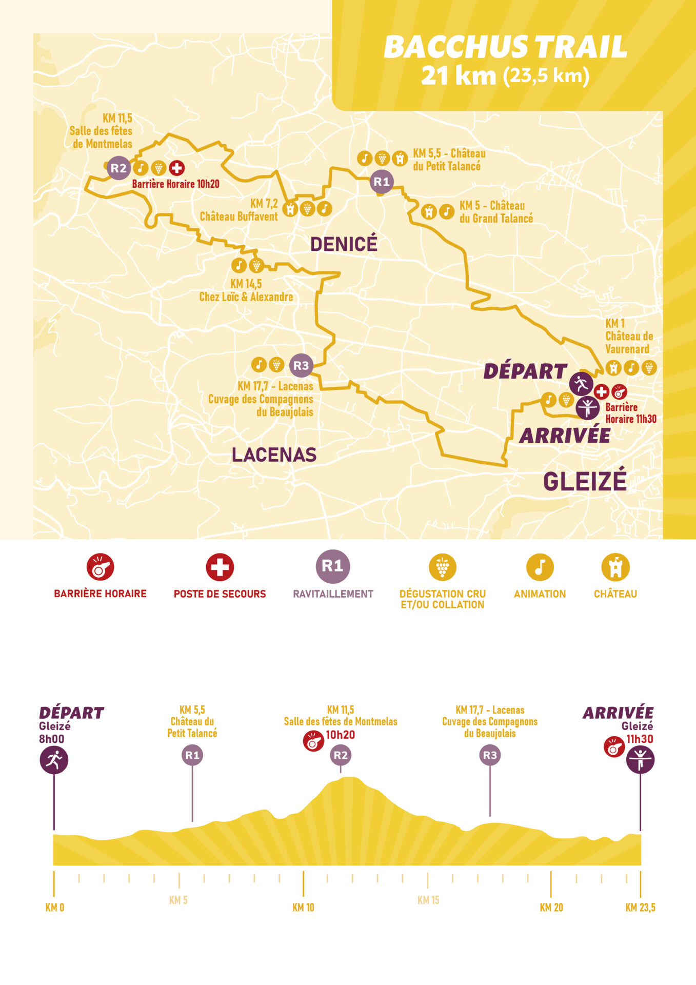 Plan Bacchus Trail 21km Plan Bacchus Trail 21km