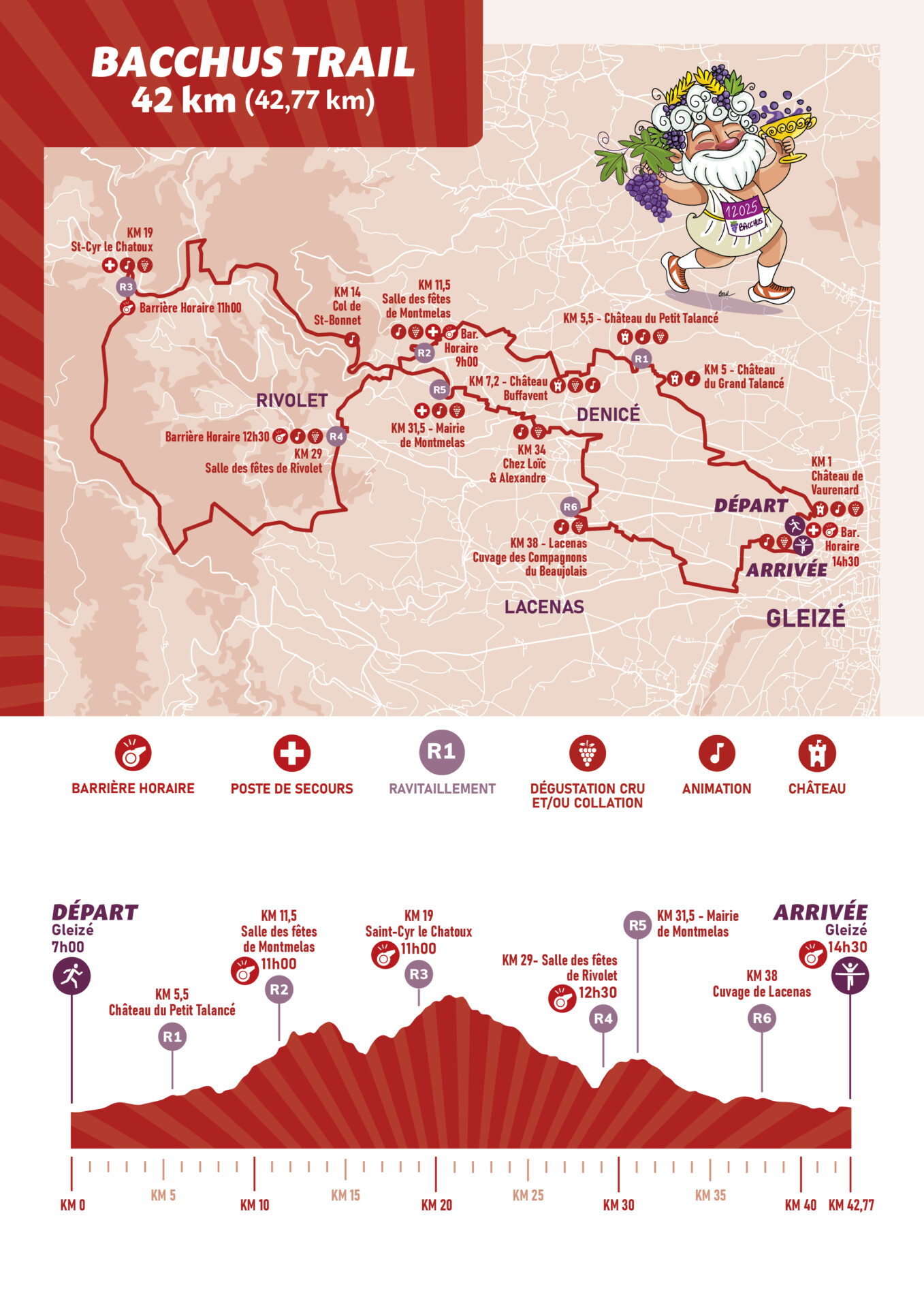 Plan Bacchus Trail 42km Plan Bacchus Trail 42km