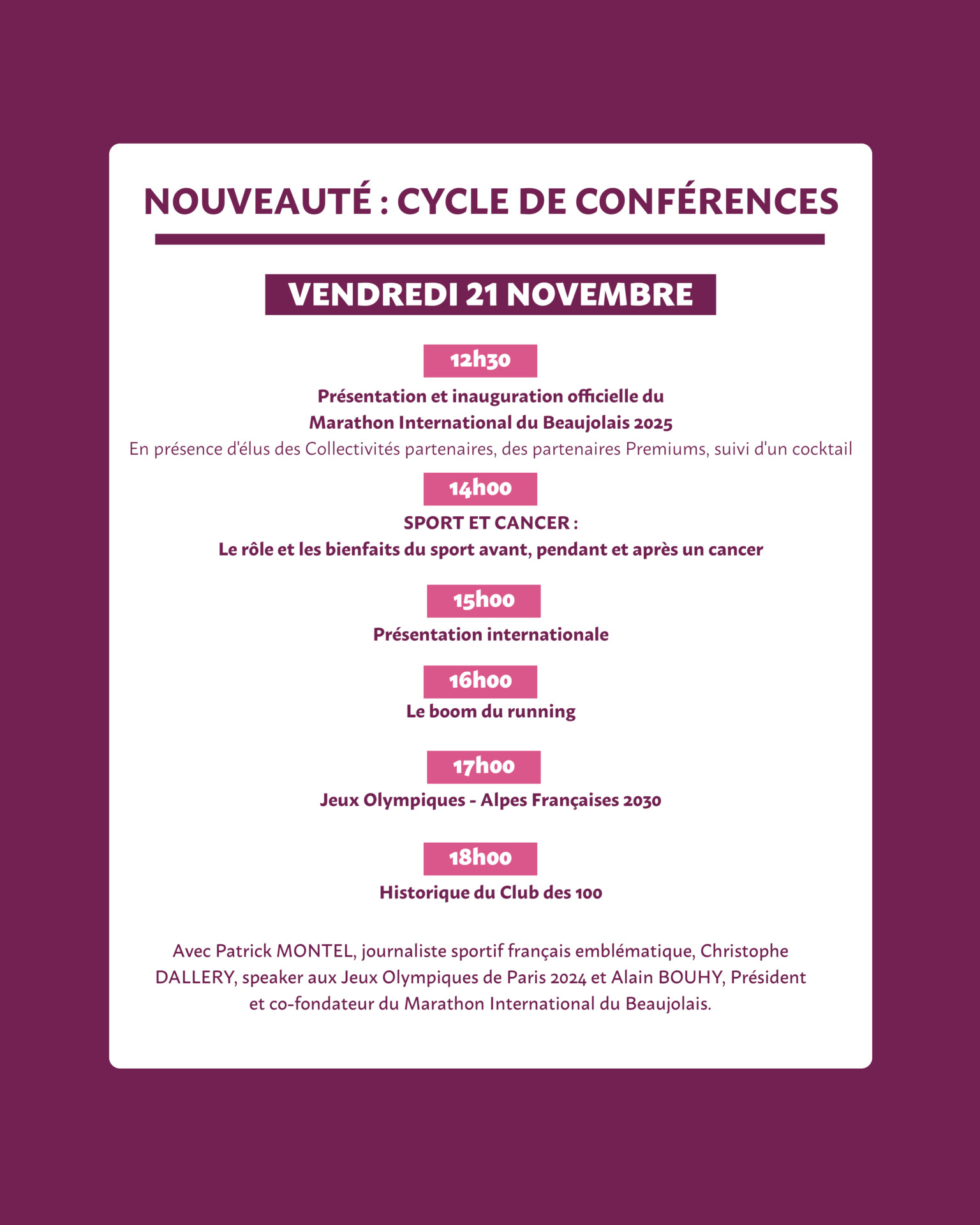 Programme conférence 4 522 Programme conférence 4 522